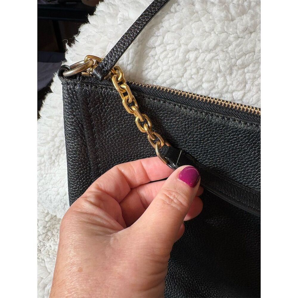 Tory Burch Women's Black Leather Hobo Shoulder Bag - Picture 4 of 10